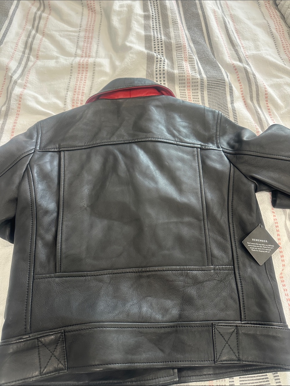 Nasty Gal Black 💯 Leather Moto Jacket with Silver Hardware - Picture 9 of 9
